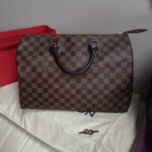 💯% Authentic Pristine Louis Vuitton Damier Ebene Speedy 35❤️‍🩹